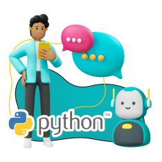 Умный чат-бот на Python - КИБЕРшкола программирования для детей, компьютерные курсы для школьников, начинающих и подростков - KIBERone г. Ангарск